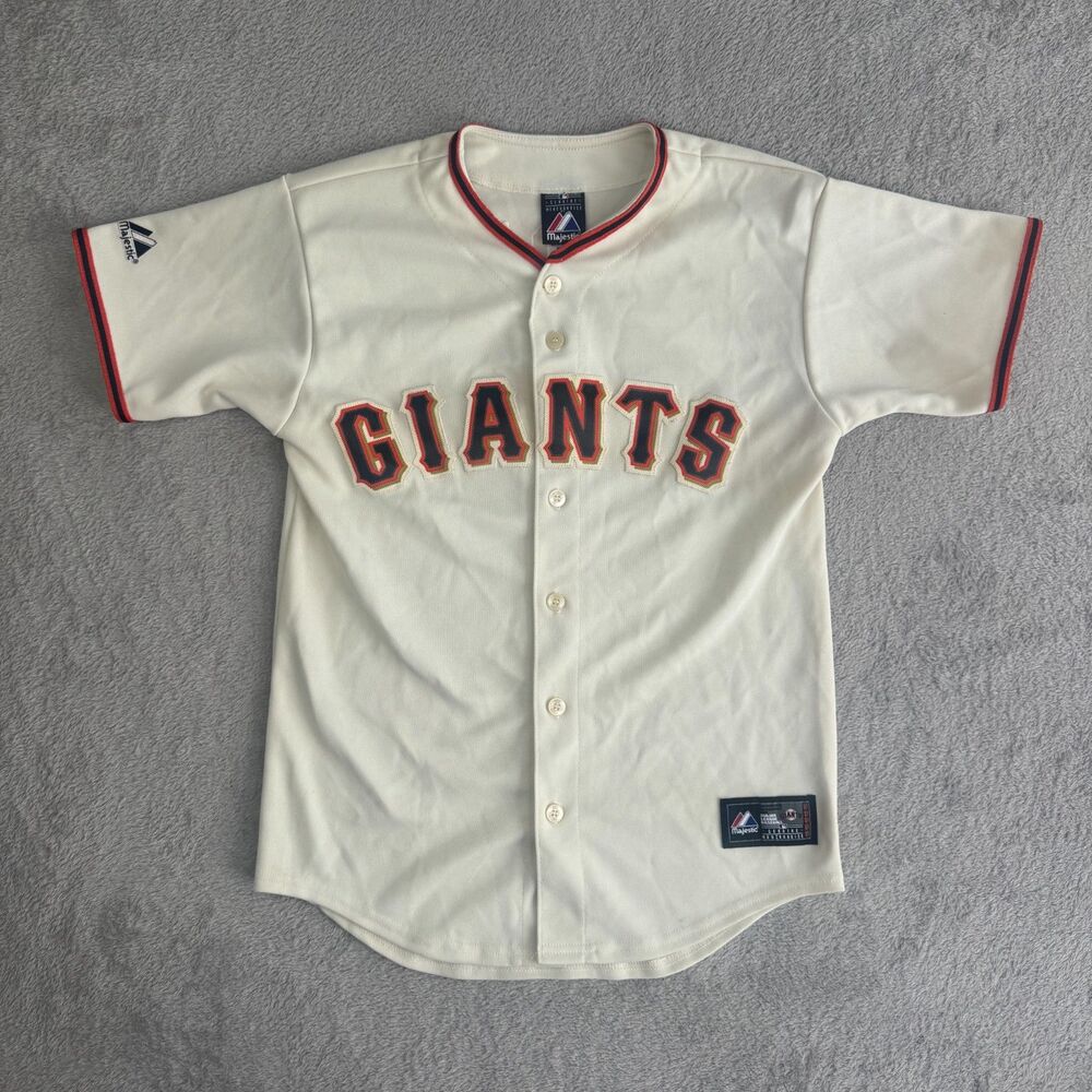 Majestic San Francisco Giants MLB Buster Posey #28 Jersey Mens Large Off White